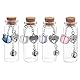 DELORIGIN 4 Stück Tierhaar Gedenkglas 4 Stile Transparente Glas Leerflasche Mit Glöckchen Katzenanhänger Herzförmige Plakette Fläschchen Für Asche Oder Haare Haustiergeschenk