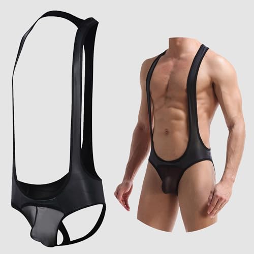 YUFEIDA Men's Jockstrap Leotard Underwear Jumpsuits Wrestling Singlet Bodysuit Comfy Touch Lightweight Shapewear3