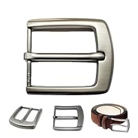 Gürtelschnalle Herren,Metall Belt Buckle,Zinklegierung Poliert Gürtelschnallen 40mm,Einzelne Zinken Quadratische Gürtelschnalle,Men’s Belt Buckles,Klassische Ledergürtel Ersatz,für Men Ersatzschnalle