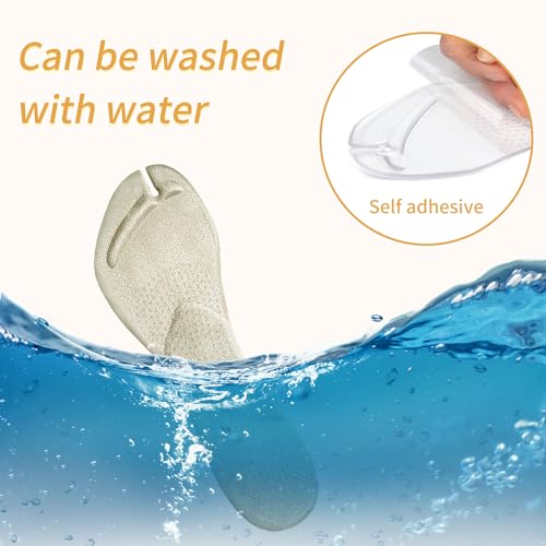Image of SooGree 2 Pairs Gel Arch Support Cushion Insoles Adhesive Silicone Flip Flop Thong Inserts Invisible Slim Inserts Pain Relief Anti-Slip Shock Absorption Plantar Fasciitis