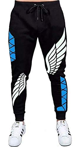 Calça Free Fire Angelical Moletom Slin Adulto Unissex Game - Nexstar (P, PRETO)