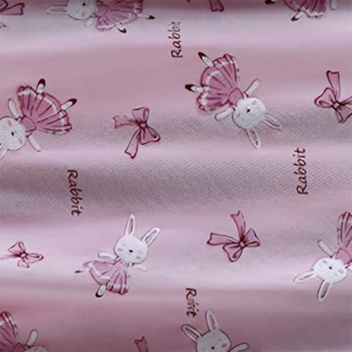 Girls Ice Silk 𝐏ajamas Set Cute Rabbit Long Sleeve Lightweight Shirts Elastic Waist Pants Set Soft 𝗦leepwear4