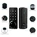 AKASO Smart Lock, Smart Electronic Door Lock APP Code Touch Screen Keypad Deadbolt Entrance Smart Electronic Digital Door Lock with Key Remote Keypad for Home Hotels Apartment (Black)