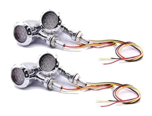バイクのインジケーターライト オートバイ用弾丸型LEDウィンカーライト ブレーキランニングランプ LED点滅ブレーキランプ 10mmインジケーターウィンカーライト