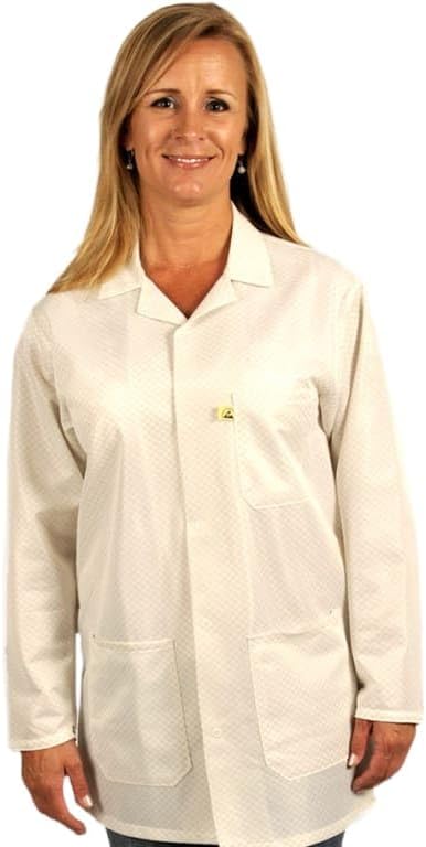 LEQ-13-M - Lab Coat 3/4 Lgth. Medium ECX-500 Fabric ESD