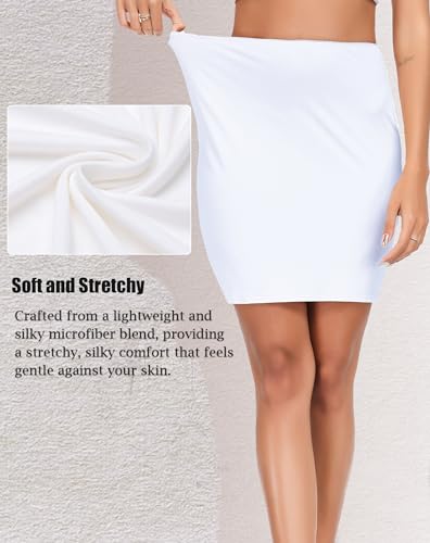 Vlazom Women's Half Slip for Under Dress Short Petticoat Above Knee Under Slips for Women Under Dresses Size S-XXL2