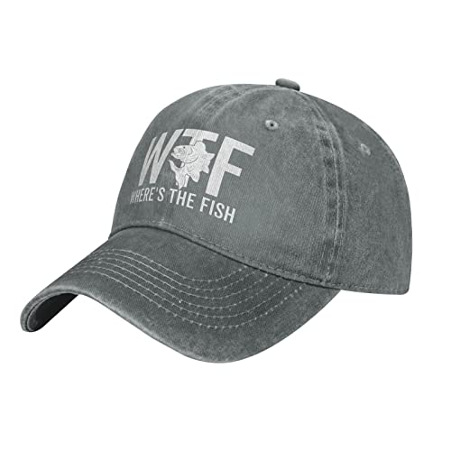 Image of WTF Where's The Fish Hat for Women Dad Hats with Design Caps