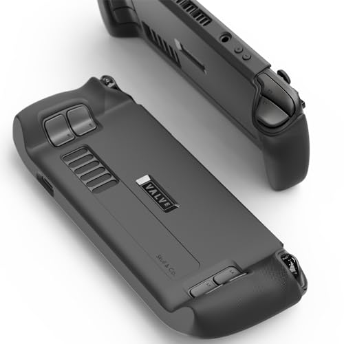Image of Skull & Co. GripCase SD for Steam Deck: A Soft Protective Case with Textured Grips Full Protection and Stand, Shock-Absorption Non-Slip and Anti-Scratch Cover Design - Coyote Gray