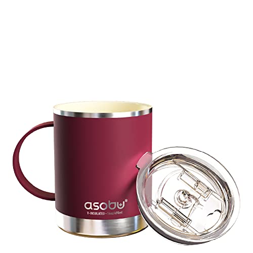 Asobu Ultimate Stainless Steel Ceramic Inner Coating Insulated Travel Mug 14 Ounce...