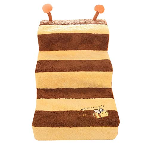 Yxsd Escalera para Mascotas de 3 Pasos Cama de tamaño Mediano con peldaños para Gatos y sofá Alto con escaleras para Cachorros, Carga máxima: 15 kg
