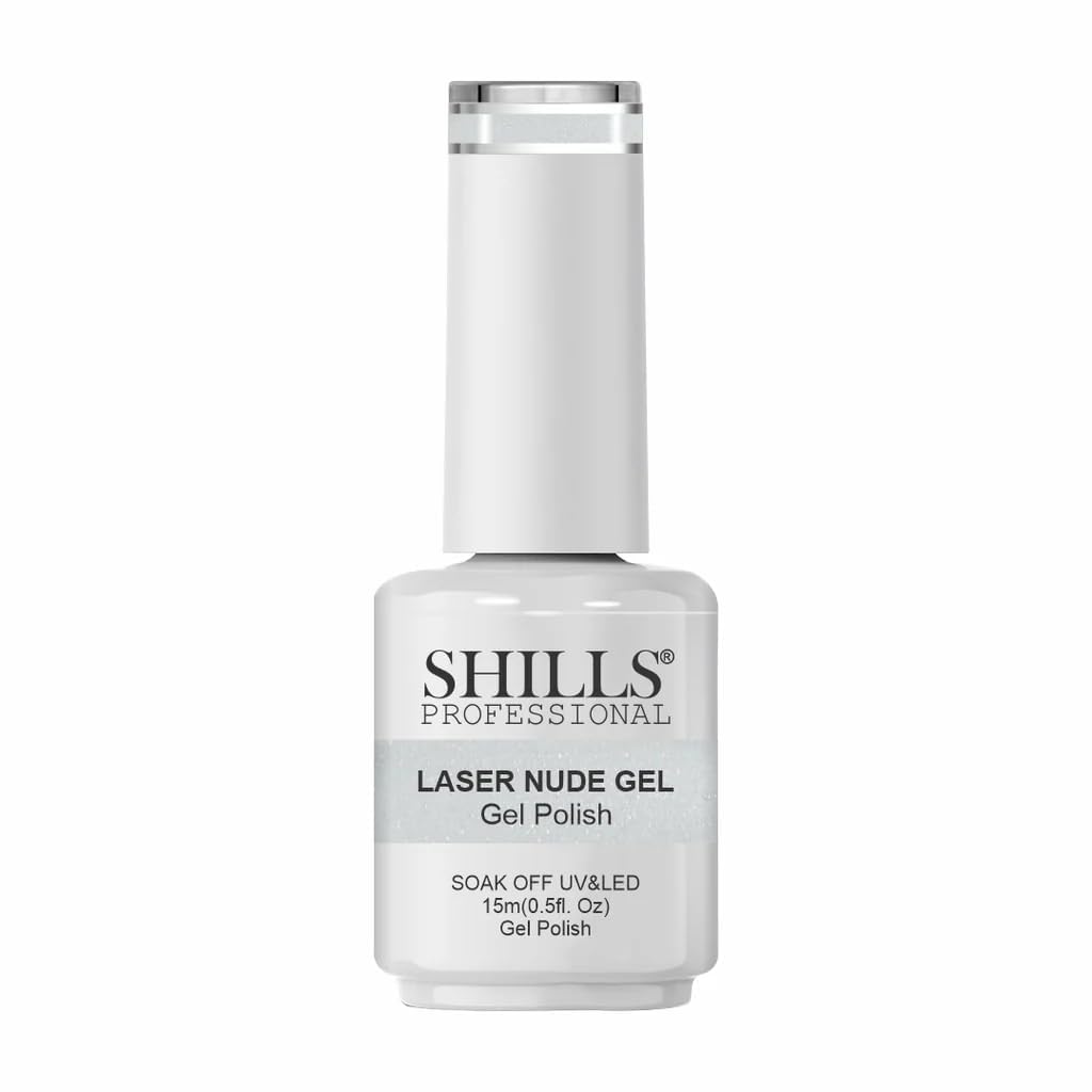 Laser Nude Gel Polish, Laser Silver Nude, Soak Off UV/LED, High-Gloss Glitter, 15ml-image-18