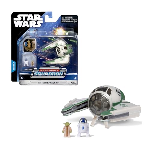 Bizak Star Wars Schiff 8 cm Jedi Starfighter von Yoda mit 2 Figuren (62610008)