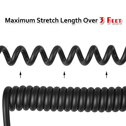 Superbat Bnc Cable 3G/Hd Sdi Cable(1M/3Ft 75Ω) Coil Cable Bnc To Bnc Extension Coaxial Cable For Cameras And Video Equipment，Supports Hd-Sdi/3G-Sdi，Sdi Video Cable (Black,1Pcs) #TOP2