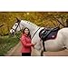 LeMieux Loire Classic Close Contact Square Saddle Pad - Saddle Pad for Horses - Equestrian Riding Equipment and Accessories - Navy/Cranberry - Large