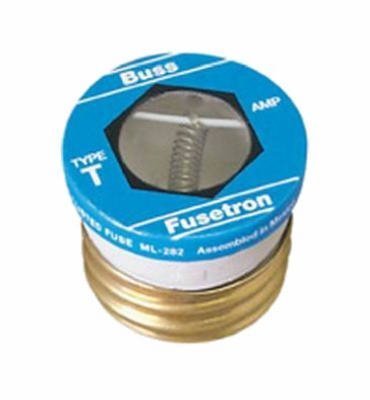 Bussmann T-20 20 Amp Type T Time-Delay Dual-Element Edison Base Plug Fuse, 125V UL Listed by Bussmann