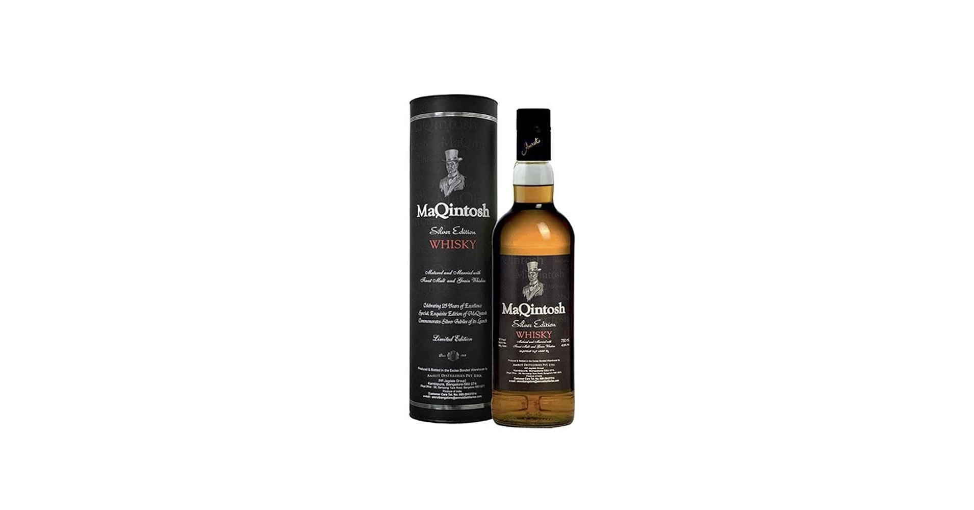 Amazon.co.jp: (Amrut) Indian Whisky MaQintosh Silver Edition