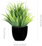Fake Plants 4 Packs Artificial Plants Small Faux Plants in Black or White Pot Small Houseplants Greenery in Pots Indoor for Bathroom Home Office Table Decor Indoor Faux Plants Decor（Black）