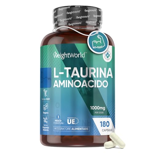 Taurina Integratore 1000mg 180 Capsule