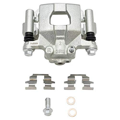 Image of TRQ Rear Right Brake Caliper w /Bracket Passenger Side