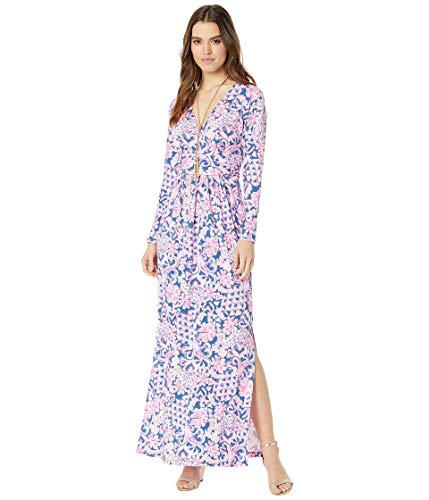 Lilly Pulitzer Nichola Maxi Dress Indigo Love You Bunches XL