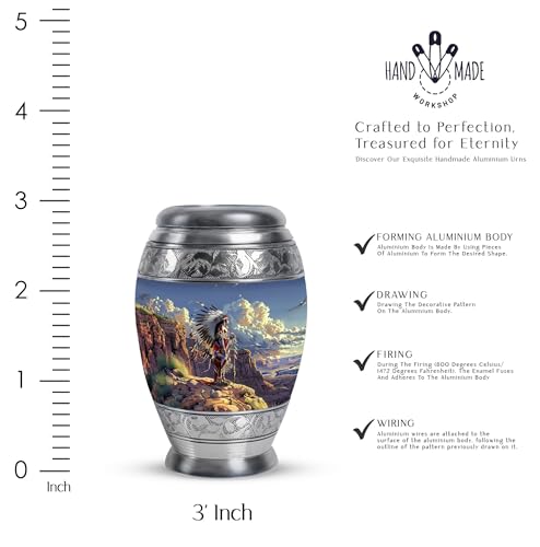 Image of Native American Urns for Human Ashes - Small Urns for Human Ashes Keepsake - Cremation Urn for Ashes - Urns for Ashes Adult Female Mother - Urns for Ashes Adult Female Mom(3 inch Pack of 4)