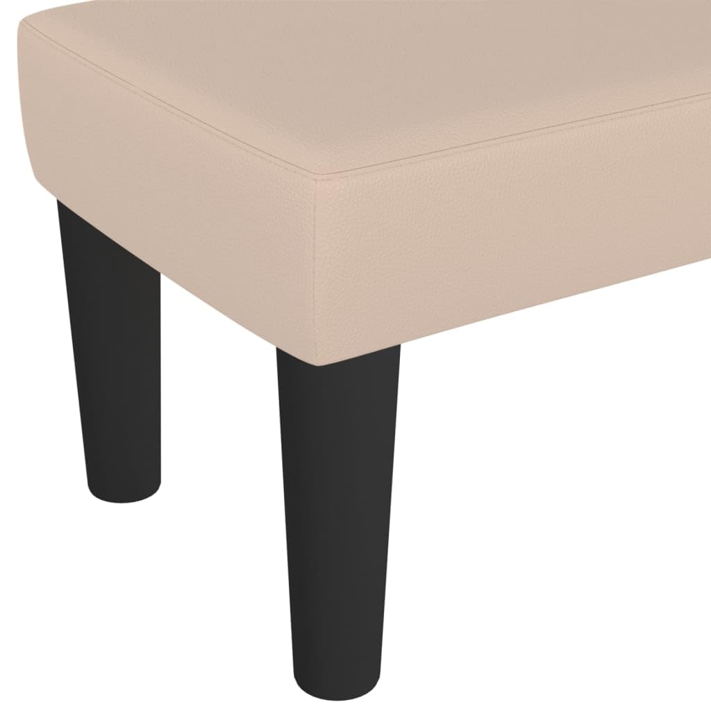 vidaXL Sitzbank Polsterbank Bank Flurbank Bettbank Betthocker Garderobenbank Schlafzimmer Wohnzimmer Eingangsbereich Flur Cappuccino-Braun 70x30x30cm Kunstleder