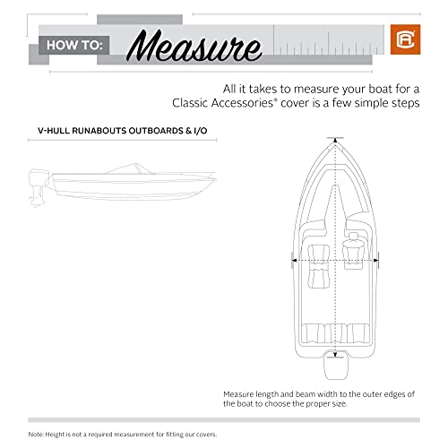 Classic Accessories Stellex Blue All Seasons Boat Cover, Fits Boats 14' - 16' L X 75" W, Trailerable Boat Cover With Polyester Fabric, Model A, Captain Boat Bench Chair Seat Cover, Water-Resistant #TOP2