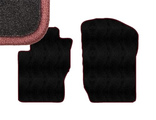 Maroon Edge Custom Fit Front Carpet Floor Mats, Black, Compatible with Mercedes-Benz ML350 2011 2010 2009 2008 2007 2006