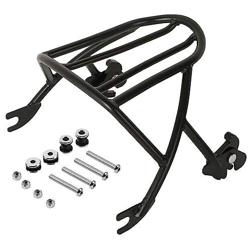 AWPWAY Black Solo Luggage Rack Docking Hardware 1200 Iron 53512-07A-Replace BSLRDHFFHS810 for Harley Davidson SG1474