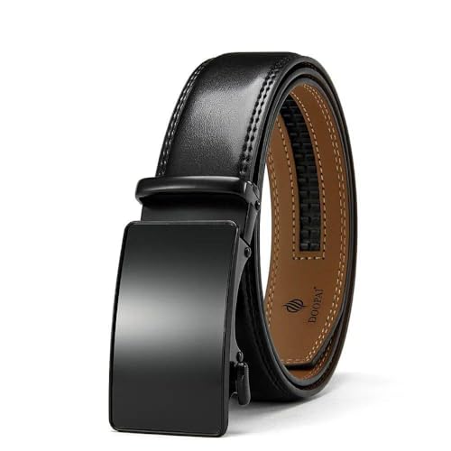 Ceinture en cuir pour hommes de 105 cm avec boucle automatique en alliage style 815