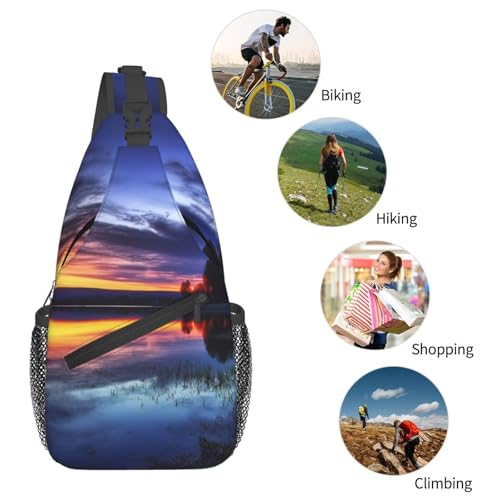 Bolso tipo bandolera unisex negro para viajes miniatura 5