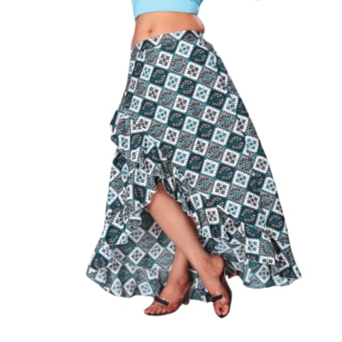 Image of JYESHTA Women's American Crepe Flared A Line Stitched Long Skirt with 12 Mtr Flare 40 in Height | Skirts for Women Long Length | Long Skirts for Girls
