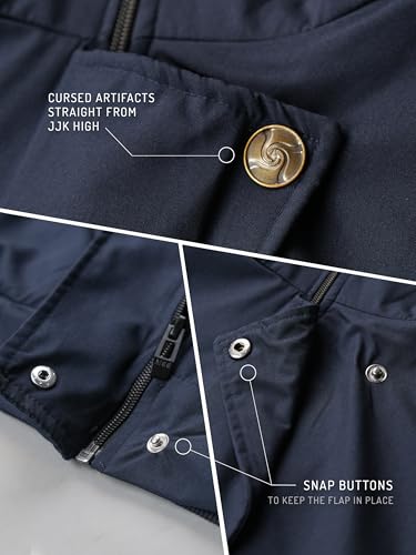 Image of ComicSense.xyz Unisex Tokyo Jujutsu Anime Jacket for Men & Women, Yuta Cosplay Sorcerer Uniform Anime Bomber Navy Baggy Fit Jackets