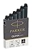 Parker Quink recambios para plumas estilográficas, cartuchos cortos, tinta negra, paquete de 6