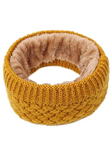 TanQiang Unisex Fashion Winter Scarf For Women Men Children Baby Scarf Thickened Wool Collar Scarves Boys Girls Neck Scarf (Yellow)