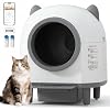 Automatic Self Cleaning Litter Box for Multiple Cats, Featuring 80L Large Capacity, APP Control, Safety Sensor & Odor-Free Waste Disposal, Includes 2 Roll Garbage Bags (Enclosed-Top)