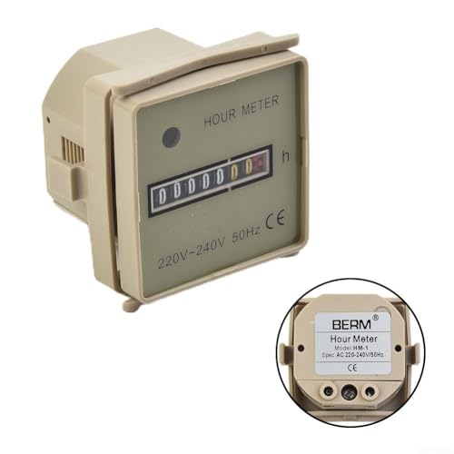 Electric Time Counter for Industrial Applications, 0 99999H59M Timing Range, Lightweight ABS Material, Stable Performance