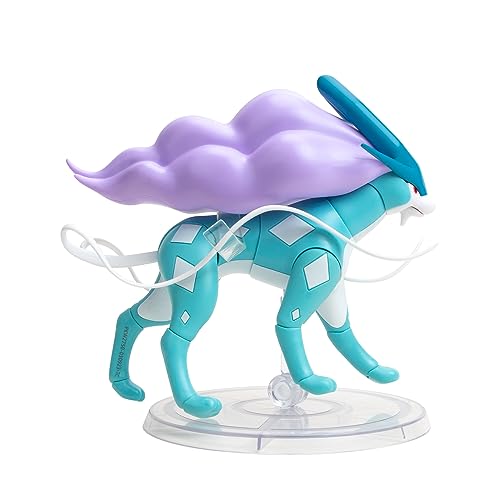 Image of POKEMON SELECT SUPER-ARTICULATED SUICUNE - 6-Inch Suicune Figure with Over 15 Points of Articulation