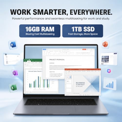 Image of Samsung Galaxy Book6 Touchscreen AI Laptop, 16 inch FHD+ 120Hz IPS Display, Intel Ultra 7 355, 16GB DDR5 RAM, 1TB SSD, Copilot+ PC, Backlit Keyboard, 24 Hours Battery Life, Windows 11 Pro, Gray