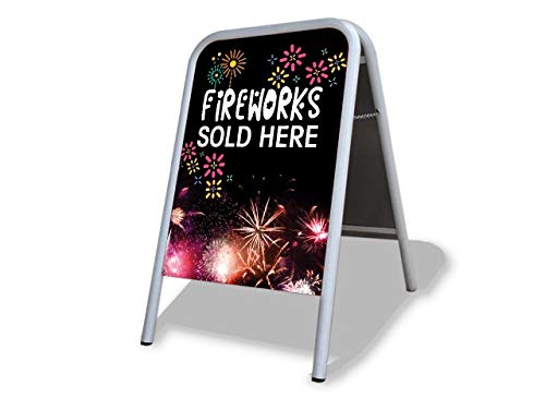 Fireworks Sold Here Large A Board Pavement Sign MEGA Listing Outdoor Street Advertising Display…