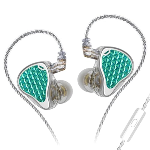 KZ ZAS Pro �L���C���z�� �}�C�N�t�� �J�i���^ �n�C���]�Ή� �����Č� ���j�^�[�C���z�� �Տꊴ����T�E���h �ő�37dB�Չ� 8���ԉ��K���� ���y�E�f��E�Q�[���Ή� 3.5mm (�V���o�[, �}�C�N�t��)