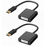 BMKZAYR DisplayPort(DP) to DVI Adapter, 2 Pack Gold-Plated Display Port to DVI Adapter (Male to Female) Compatible with Computer, Desktop, Laptop, PC, Monitor, Projector, HDTV