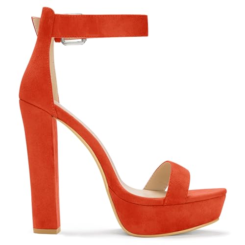 Image of Allegra K Women's Platform High Heel Ankle Strap Chunky Heels Sandals