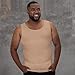 QORE LOGIQ Gynecomastia Compression Shirts for Men - Sleeveless Slimming Undershirts Tummy Control and Body Shaper Tank Top Beige 4XLT (Tall Fit)
