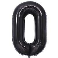 Vthoviwa 40pouces Ballon Chiffre, 0123456789,10-19,20-25,30,40,50,60,70,80,90 Ballon Numero Deco Birthday, Age Balloon Ballon Party Deco Soutenir l'hélium