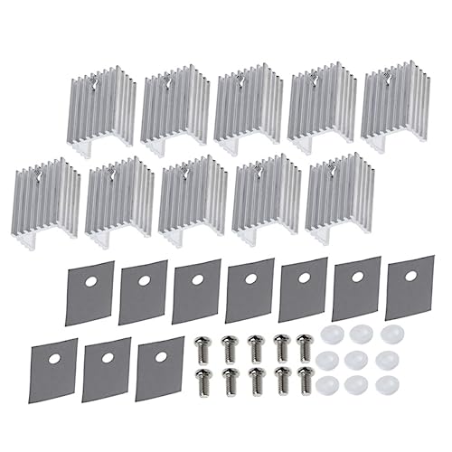 Radiador triodo jojofuny de 10 piezas con disipador de calor de metal para transistor