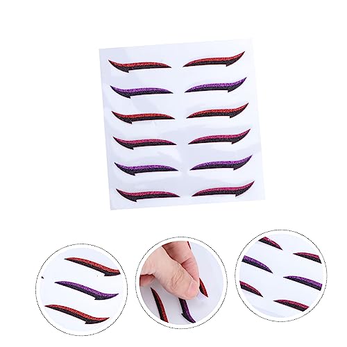 12 pares de stickers adhesivos para delineador y doble párpado miniatura 6