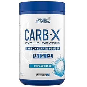 Applied Nutrition Carb X Highly Branched Cyclic Dextrin Carbohydrates, Intra & Post Workout Carbs Powder, Fuel Training & Recovery, Vegan, Gluten Free, Sugar Free, 1.2kg 48 Servings (Unflavoured)