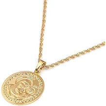 Russian Virgin Mary Son Necklace Orthodox Church Pendant Jewelry Russia Greece Ukraine Jewelry