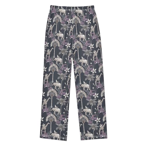 visesunny Boys' Pants Beautiful African Animal Jogger Pants Elastic Waist Long Bottoms Trousers with Pockets